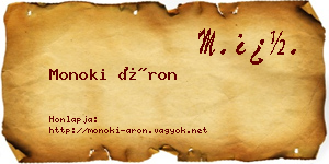 Monoki Áron névjegykártya